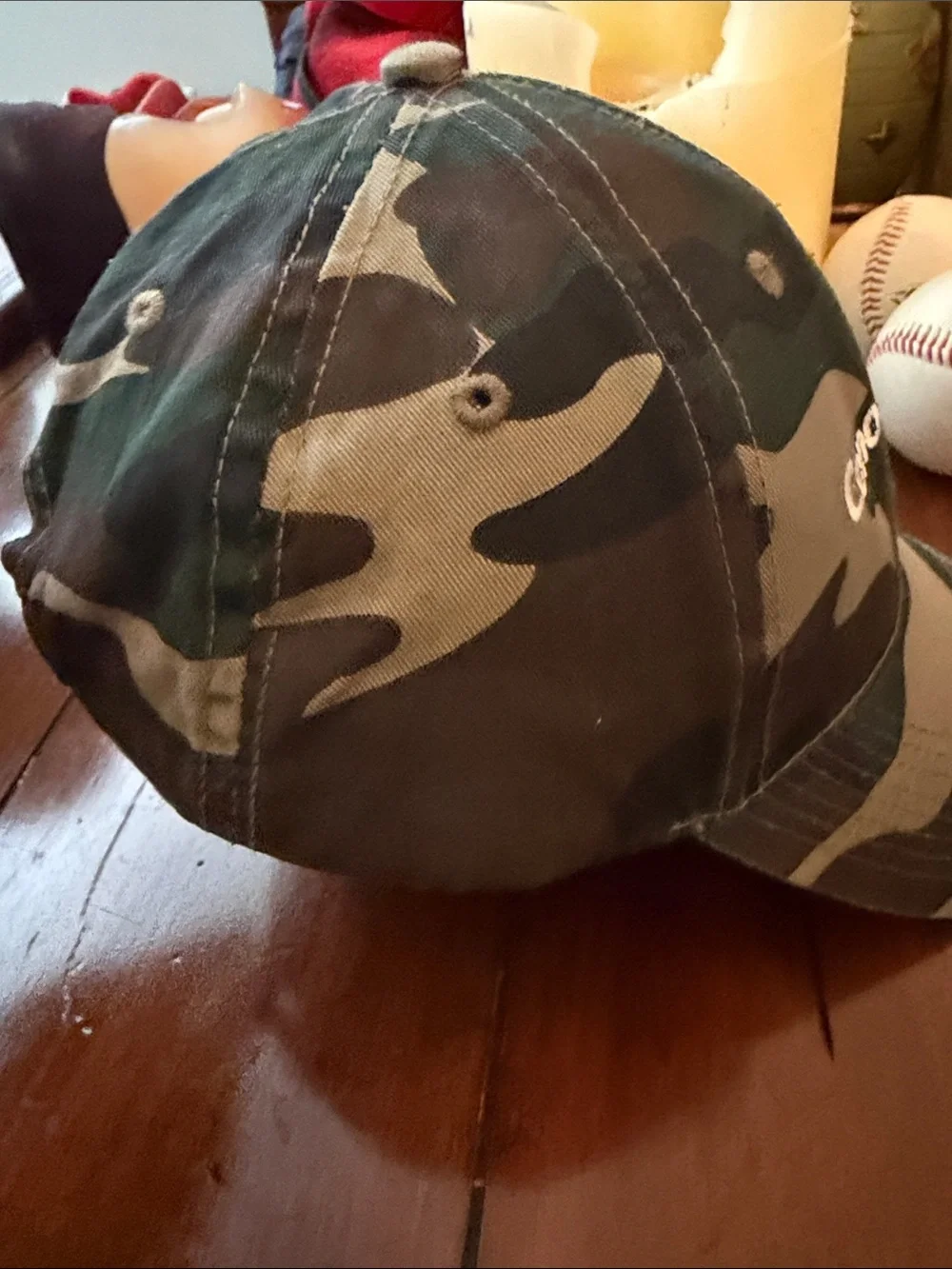 Kids Camo Baseball Cap - Green Camouflage